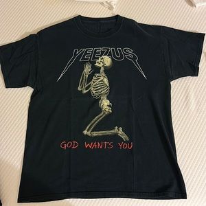 Yeezus God Wants You Skeleton Prayer On Tour Tee